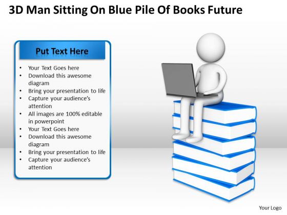 business use case diagram example 3d man sitting on blue pile of business use case diagram example 3d man sitting on blue pile of, Presentation templates