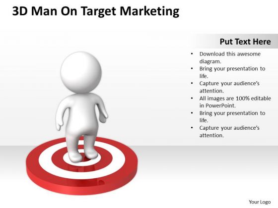 Business Workflow Diagram 3d Man On Target Marketing PowerPoint Slides Business Workflow Diagram 3d Man On Target Marketing PowerPoint Slides