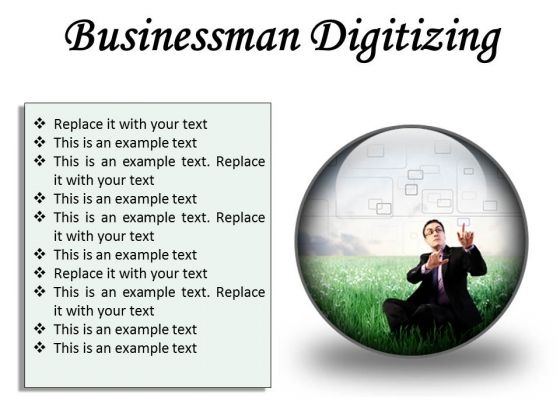 Businessman Digitizing Business PowerPoint Presentation Slides C