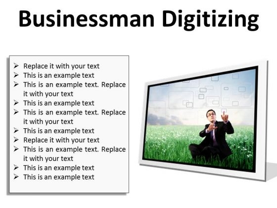 Businessman Digitizing Business PowerPoint Presentation Slides F