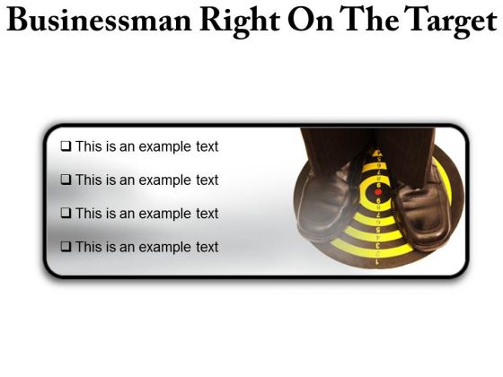 Businessman Right On The Target Business PowerPoint Presentation Slides R Businessman Right On The Target Business PowerPoint Presentation Slides R