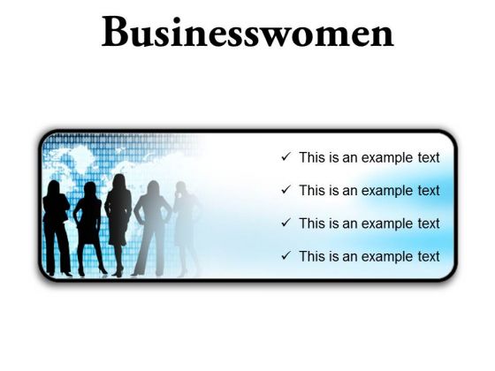 Businesswomen Global PowerPoint Presentation Slides R Businesswomen Global PowerPoint Presentation Slides R