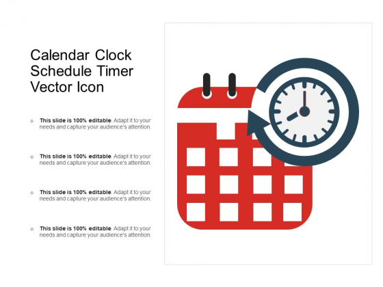 Calendar Clock Schedule Timer Vector Icon Ppt PowerPoint Presentation Icon Background Image PDF