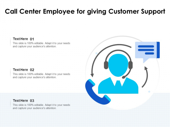 Call Center Employee For Giving Customer Support Ppt PowerPoint Presentation File Show PDF