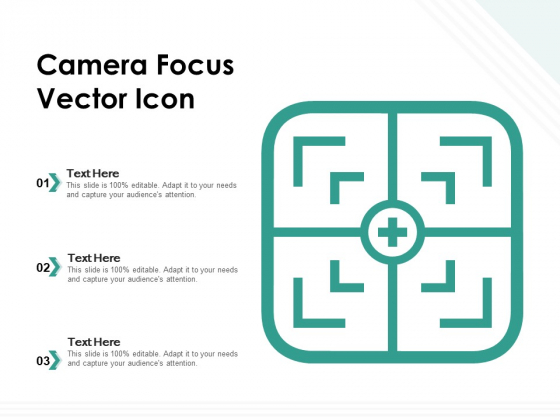 Camera Focus Vector Icon Ppt PowerPoint Presentation Inspiration Example Introduction PDF