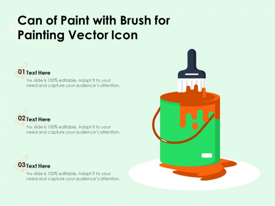 Can Of Paint With Brush For Painting Vector Icon Ppt PowerPoint Presentation Gallery Smartart PDF