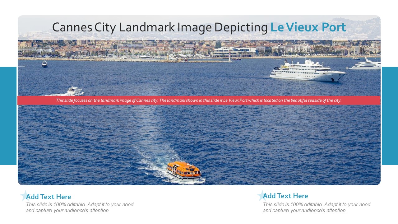 Cannes City Landmark Image Depicting Le Vieux Port PowerPoint Presentation Ppt Template PDF