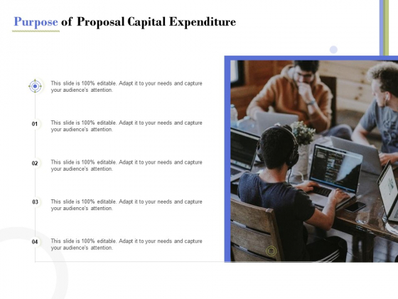 Capex Proposal Template Purpose Of Proposal Capital Expenditure Structure PDF