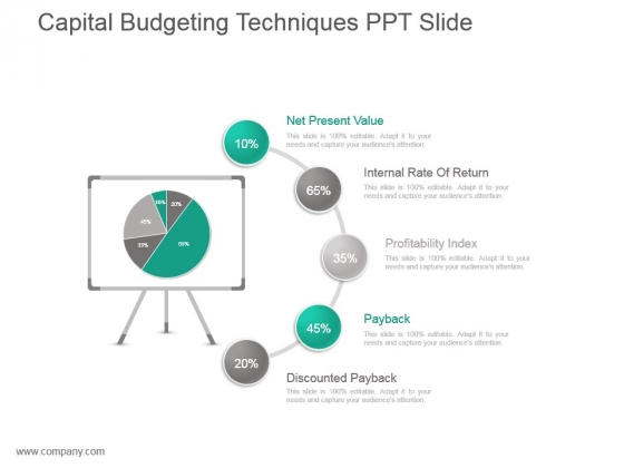 Capital Budgeting Techniques Ppt Slide