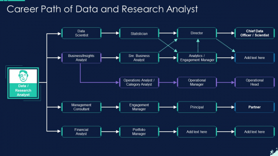 Career Path Of Data And Research Analyst Graphics PDF