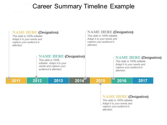 career summay timeline example ppt powerpoint presentation
