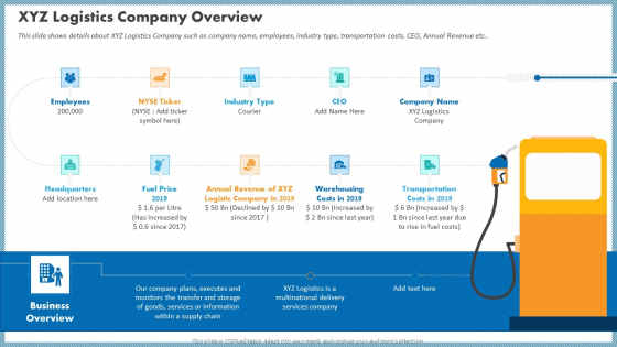 Case Competition Inflated Fuel Price In Logistics Firm XYZ Logistics Company Overview Slides PDF Case Competition Inflated Fuel Price In Logistics Firm XYZ Logistics Company Overview Slides PDF