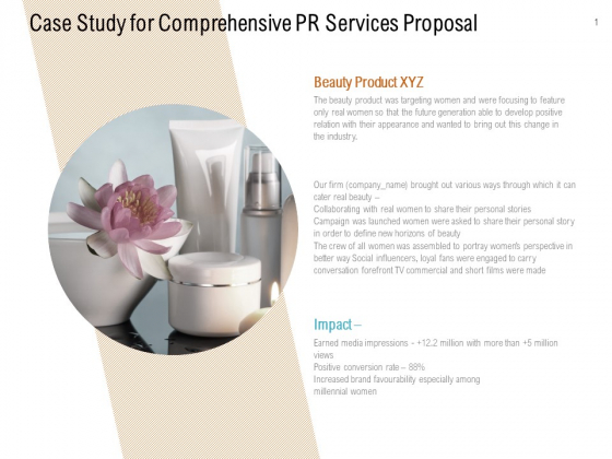 Case Study For Comprehensive PR Services Proposal Ppt PowerPoint Presentation Infographic Template Summary