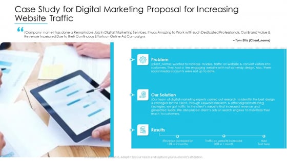 Case Study For Digital Marketing Proposal For Increasing Website Traffic Topics PDF Case Study For Digital Marketing Proposal For Increasing Website Traffic Topics PDF