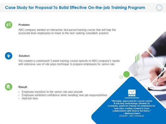 Case Study For Proposal To Build Effective On The Job Training Program Ppt PowerPoint Presentation File Show PDF Case Study For Proposal To Build Effective On The Job Training Program Ppt PowerPoint Presentation File Show PDF