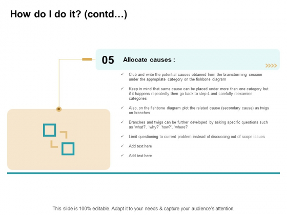 Cause And Effect For Business Problem Solution How Do I Do It Contd Fishbone Slides PDF Cause And Effect For Business Problem Solution How Do I Do It Contd Fishbone Slides PDF