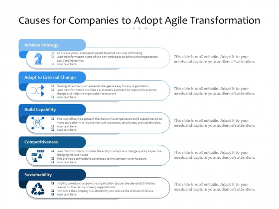 Causes For Companies To Adopt Agile Transformation Ppt PowerPoint Presentation Pictures Diagrams PDF Causes For Companies To Adopt Agile Transformation Ppt PowerPoint Presentation Pictures Diagrams PDF