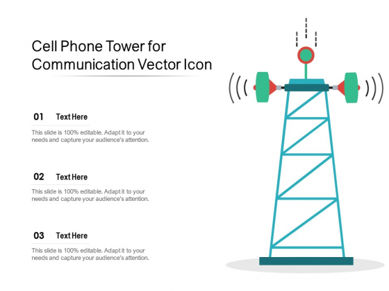 Cell Phone Tower For Communication Vector Icon Ppt PowerPoint Presentation File Show PDF