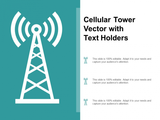 Cellular Tower Vector With Text Holders Ppt PowerPoint Presentation Inspiration Graphics Template