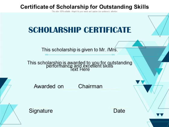 Certificate Of Scholarship For Outstanding Skills Ppt PowerPoint Presentation Gallery Example Topics PDF Certificate Of Scholarship For Outstanding Skills Ppt PowerPoint Presentation Gallery Example Topics PDF