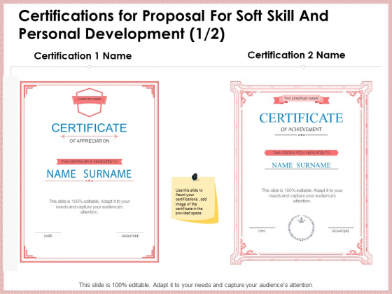 Certifications For Proposal For Soft Skill And Personal Development Graphics PDF Certifications For Proposal For Soft Skill And Personal Development Graphics PDF