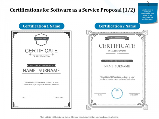 Certifications For Software As A Service Proposal Achievement Ppt Gallery Show PDF Certifications For Software As A Service Proposal Achievement Ppt Gallery Show PDF