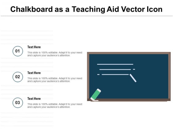 Chalkboard As A Teaching Aid Vector Icon Ppt PowerPoint Presentation Gallery Summary PDF