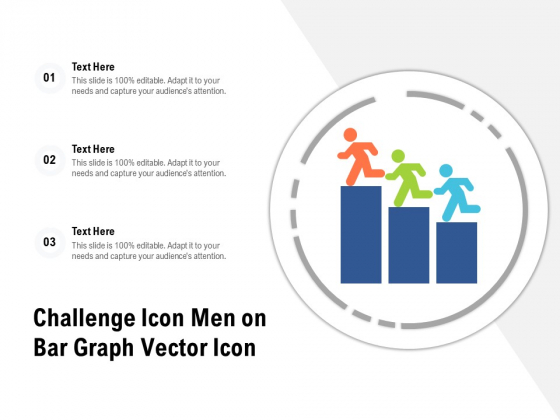 Challenge Icon Men On Bar Graph Vector Icon Ppt PowerPoint Presentation Gallery Slide PDF