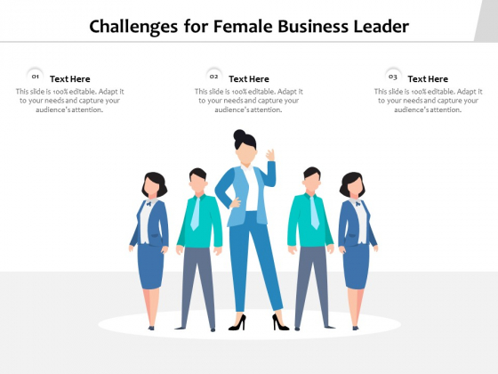 Challenges For Female Business Leader Ppt PowerPoint Presentation Infographic Template Display PDF