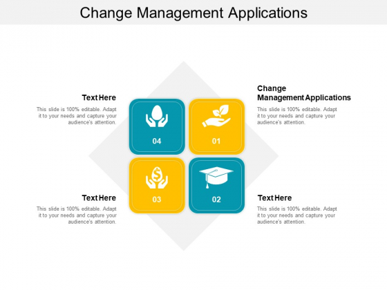 Change Management Applications Ppt PowerPoint Presentation Show Design Templates Cpb