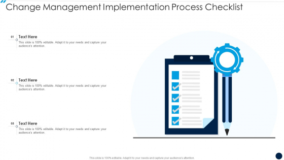 Change Management Implementation Process Checklist Inspiration PDF Change Management Implementation Process Checklist Inspiration PDF