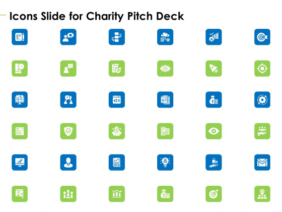 Charity Pitch Deck Icons Slide For Charity Pitch Deck Slides PDF Charity Pitch Deck Icons Slide For Charity Pitch Deck Slides PDF