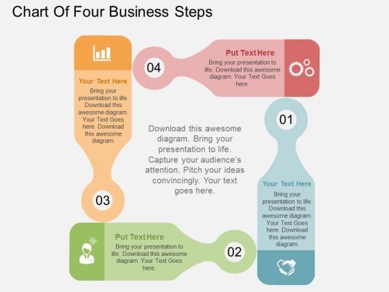 Chart Of Four Business Steps Powerpoint Templates Chart Of Four Business Steps Powerpoint Templates