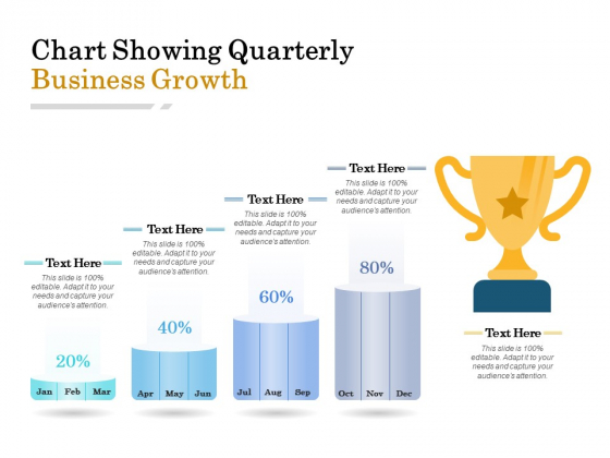 Chart Showing Quarterly Business Growth Ppt PowerPoint Presentation Show Objects