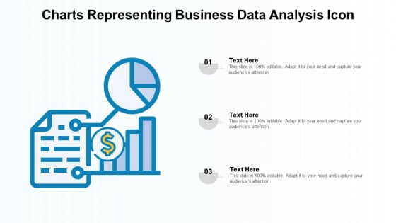 Charts Representing Business Data Analysis Icon Introduction PDF