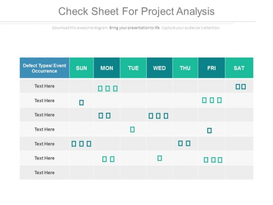 Check Sheet For Project Analysis Ppt Slides Check Sheet For Project Analysis Ppt Slides