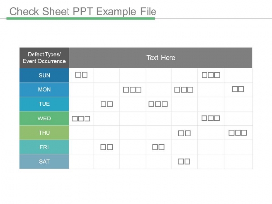 Check Sheet Ppt Example File Check Sheet Ppt Example File