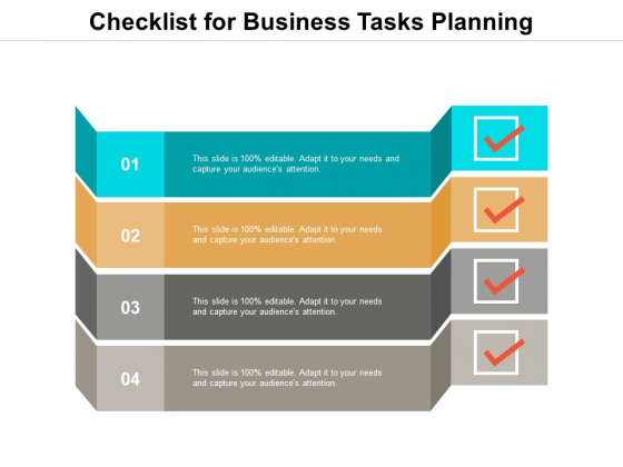 Checklist For Business Tasks Planning Ppt Powerpoint Presentation Slides Outfit Checklist For Business Tasks Planning Ppt Powerpoint Presentation Slides Outfit