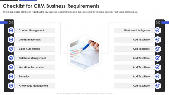 Checklist For CRM Business Requirements Brochure PDF
