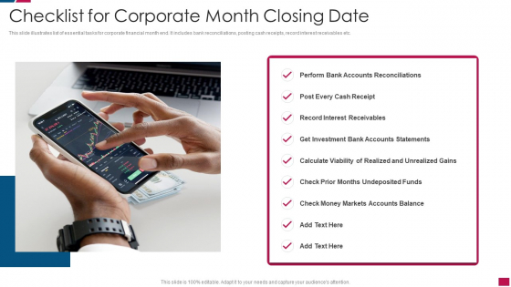 Checklist For Corporate Month Closing Date Introduction PDF