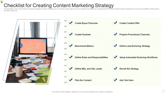 Checklist For Creating Content Marketing Strategy Summary PDF Checklist For Creating Content Marketing Strategy Summary PDF