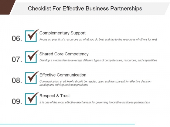 Checklist For Effective Business Partnerships Template 2 Ppt PowerPoint Presentation Infographic Template Graphics Checklist For Effective Business Partnerships Template 2 Ppt PowerPoint Presentation Infographic Template Graphics