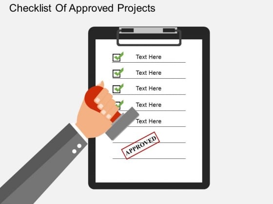Checklist Of Approved Projects Powerpoint Template