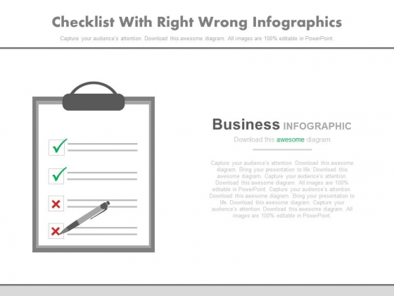 Checklist With Right Wrong Marks Powerpoint Slides Checklist With Right Wrong Marks Powerpoint Slides