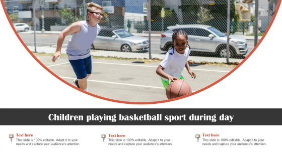 Children Playing Basketball Sport During Day Elements PDF