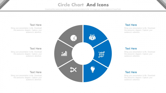 Circle Chart With Business Icons PowerPoint Slides