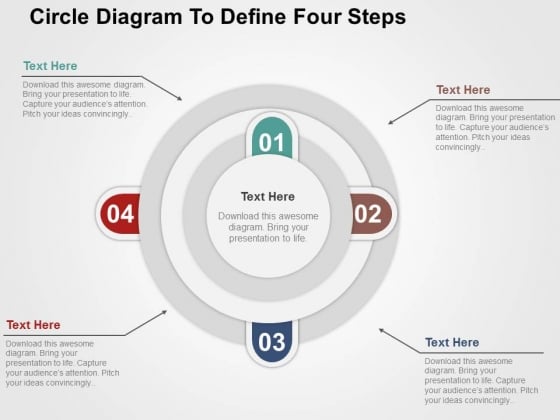 Circle Diagram To Define Four Steps Powerpoint Templates Circle Diagram To Define Four Steps Powerpoint Templates