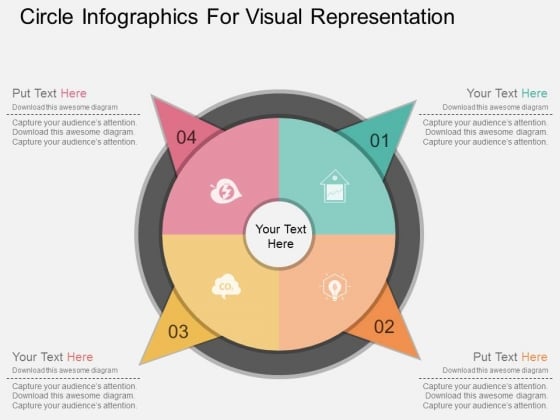 Circle Infographics For Visual Representation Powerpoint Template Circle Infographics For Visual Representation Powerpoint Template