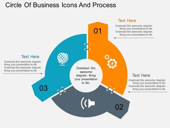 Circle Of Business Icons And Process Powerpoint Templates