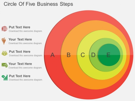 Circle Of Five Business Steps Powerpoint Template Circle Of Five Business Steps Powerpoint Template